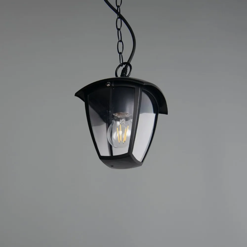 Udendørs Pendellamper ^ Trio Lighting Udendørs hængelampe VENTA, sort, 17 x 17 cm, metal, IP44