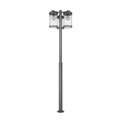 Trio Lighting Lygtepæle > Udendørslampe Sambesi, H 240 cm, antracit, skumringssensor