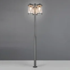 Trio Lighting Lygtepæle > Udendørslampe Sambesi, H 240 cm, antracit, skumringssensor