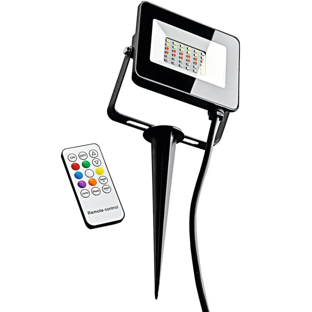 Heitronic Udendørs Spot > Udendørs LED-spot Kingston med jordspyd, RGBW