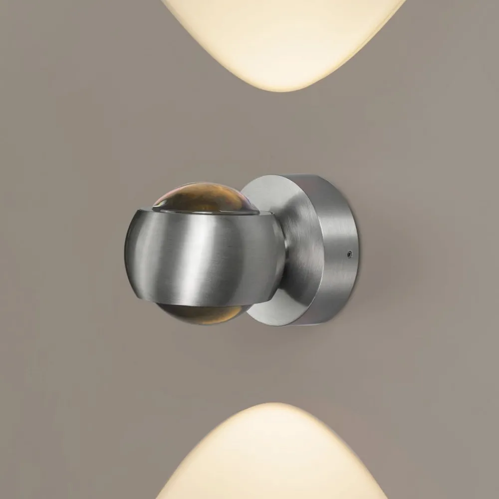 LCD Terrassebelysning > Udendørs LED-væglampe, aluminiumsfarvet, up&down, CCT, dæmpbar