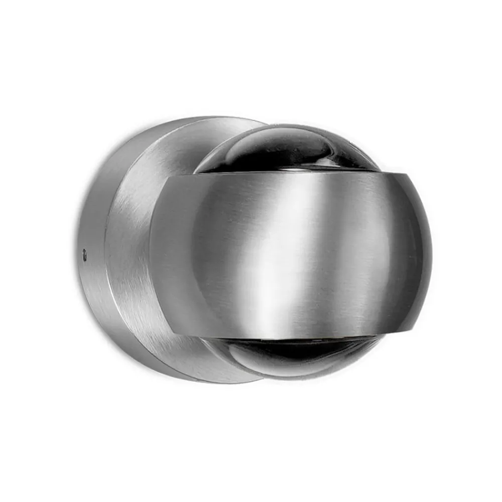 LCD Terrassebelysning > Udendørs LED-væglampe, aluminiumsfarvet, up&down, CCT, dæmpbar