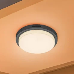 Trio Lighting Væglampe Med Sensor > Udendørs LED-væglampe Bermejo, rund, sensor, CCT, antracit