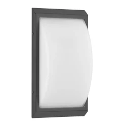 LCD Væglampe Med Sensor > 053 udendørs LED-væglampe bevægelsessensor, grafit