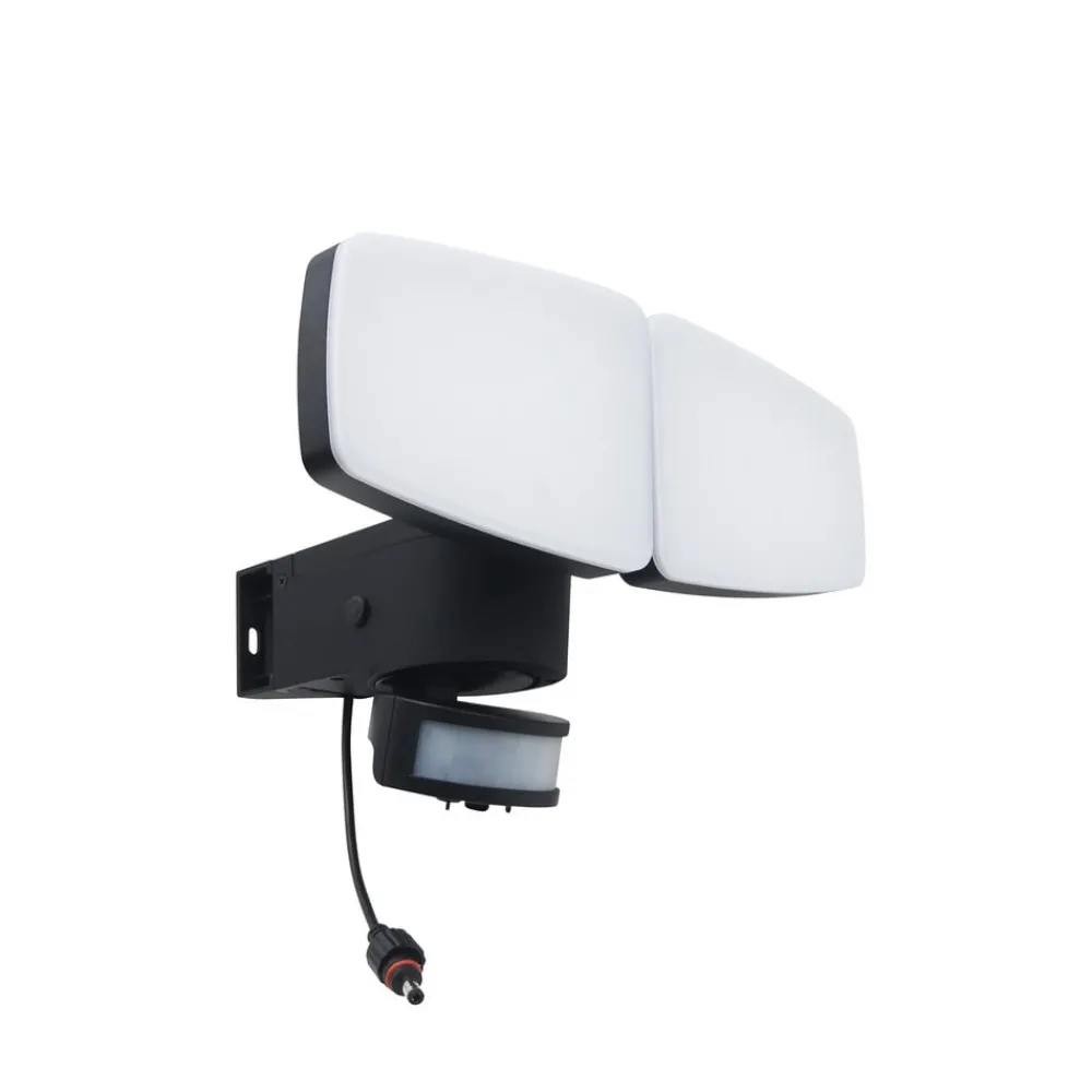 Heitronic Solcelle Lampe Med Sensor|Væglampe Med Sensor > Udendørs LED-væglampe Duplex, 2 lyskilder, hjørnemontering
