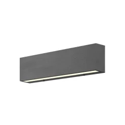 Lucande Terrassebelysning|Væglamper > Udendørs LED-væglampe Elvira, antracit, metal, varmhvid, IP65