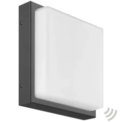 Væglamper ^ LCD Udendørs LED-væglampe Ernest, grafit, bevægelsessensor