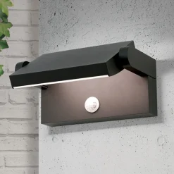 Væglampe Med Sensor ^ ORION Udendørs LED-væglampe Ginger, sensor, antracit, IP54