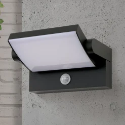 Væglampe Med Sensor ^ ORION Udendørs LED-væglampe Ginger, sensor, antracit, IP54