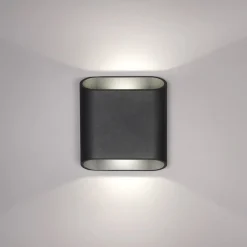 LCD Væglamper > Udendørs LED-væglampe, grafit, op & ned, CCT, dæmpbar, aluminium