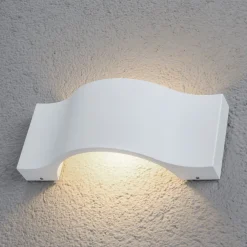 Væglamper ^ Lucande Udendørs LED-væglampe Jace, hvid