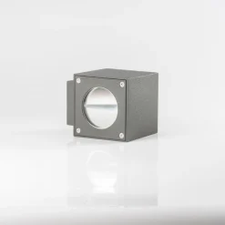 Væglamper ^ Lucande Udendørs LED-væglampe Jarno, antracit, sæt med 2, metal, 9 cm