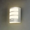 Væglampe Med Sensor ^ Briloner Udendørs LED-væglampe 3795014, kromfarvet, sensor, IP44
