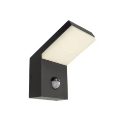 Deko-Light Væglampe Med Sensor|Væglamper > Udendørs LED-væglampe med sensor Tucanae, grå, højde 22 cm, IP54