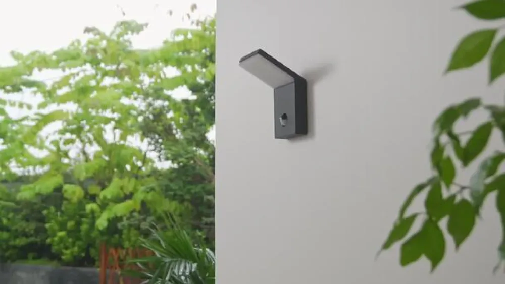 Lucande Væglampe Med Sensor|Terrassebelysning > Udendørs LED-væglampe Nevio, metal, antracit, sensor