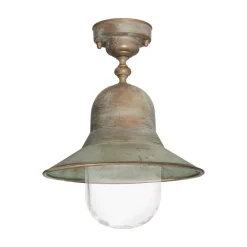 Moretti Luce Udendørs Loftlamper > Udendørs loftlampe Campanula 2095, antik messing, Ø 29 cm IP44