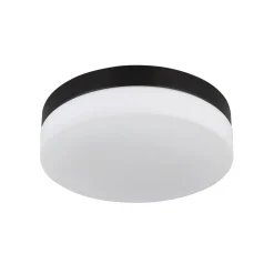 Globo Terrassebelysning|Udendørs Loftlamper > Udendørs loftslampe Vranos, mat sort, Ø 24 cm, aluminium