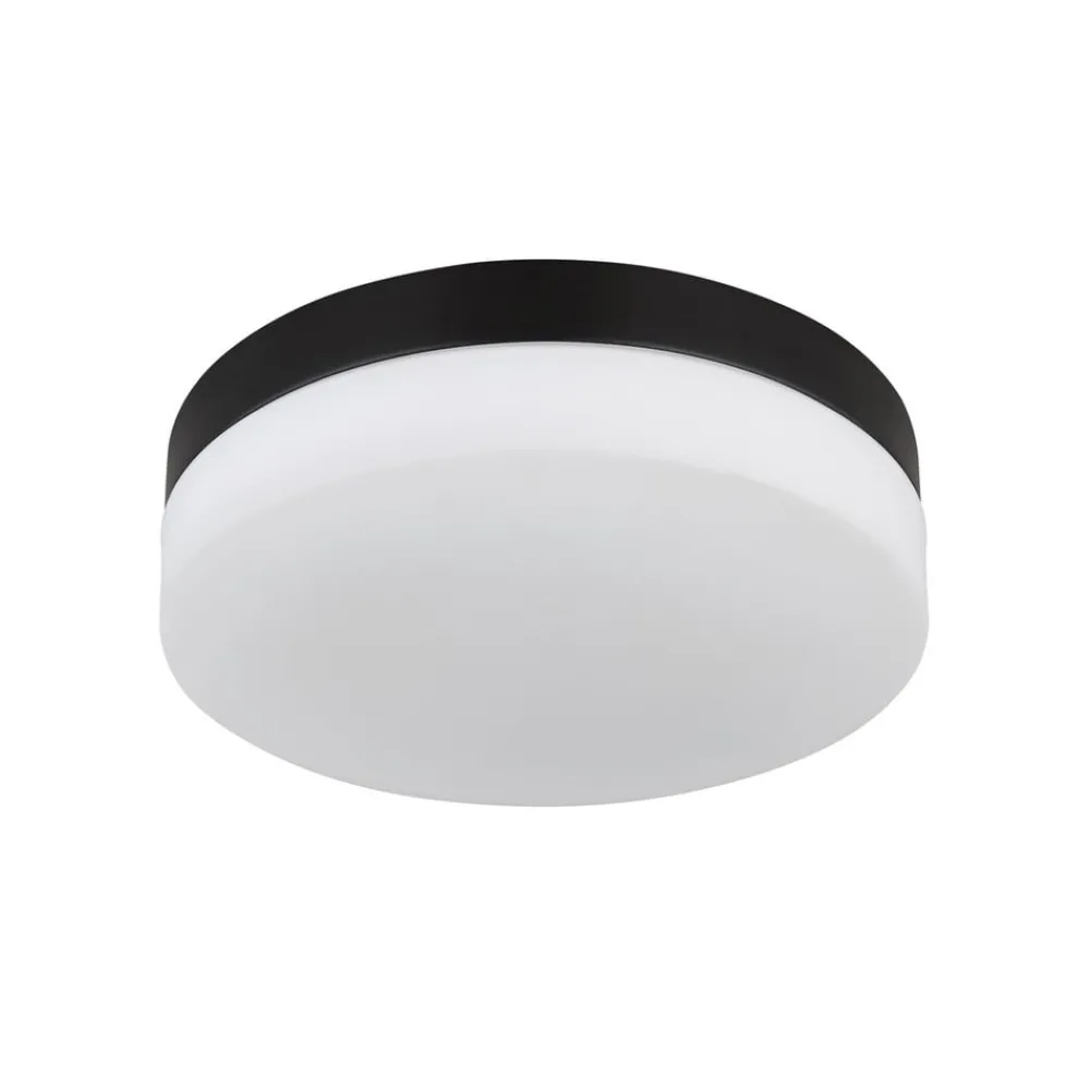 Globo Terrassebelysning|Udendørs Loftlamper > Udendørs loftslampe Vranos, mat sort, Ø 24 cm, aluminium