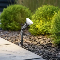 Reality Leuchten Udendørs Spot > Udendørs spotlampe Caceres, sort, plast, IP44, vipbar