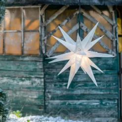 STERNTALER Julepynt|Julestjerner > Udendørs stjerne med snefnug, 18 takker, udstanset