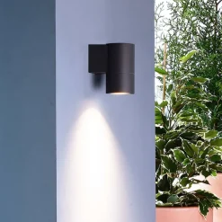 Væglamper ^ Deko-Light Udendørs væglampe Achernar 1 lyskilde down sortgrå