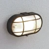 Væglamper ^ Lindby Udendørs væglampe Alisha, oval, sort