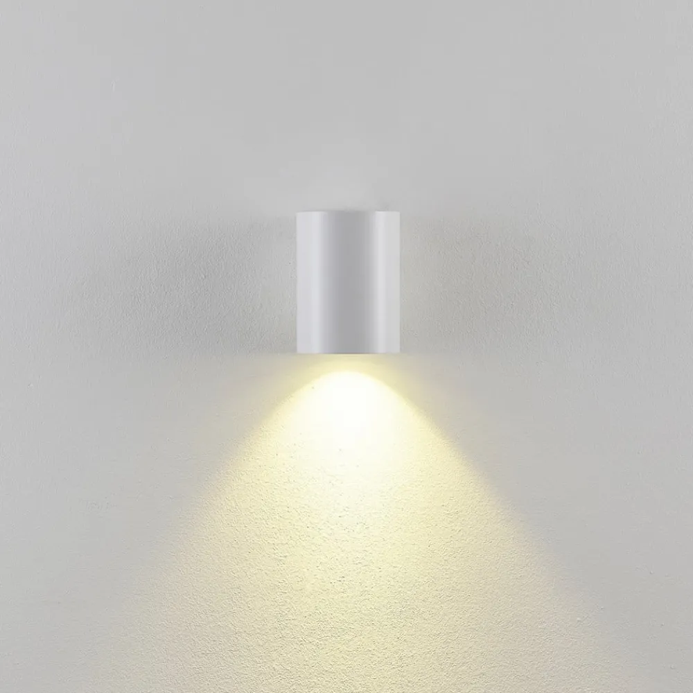 Væglamper ^ Deko-Light Udendørs væglampe CAN, hvid, 1 lyskilde, Ø 8 cm, IP65, metal, GU10
