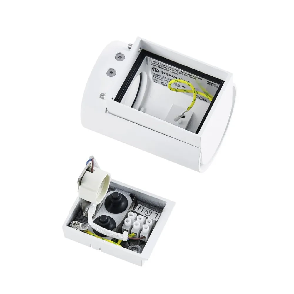 Væglamper ^ Deko-Light Udendørs væglampe CAN, hvid, 1 lyskilde, Ø 8 cm, IP65, metal, GU10