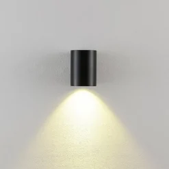 Deko-Light Væglamper > Udendørs væglampe CAN, sort, 1 lyskilde, Ø 8 cm IP65 metal GU10