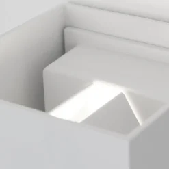 ORION Væglampe Med Sensor|Terrassebelysning > Udendørs væglampe Cube-S, hvid, metal, bevægelsessensor