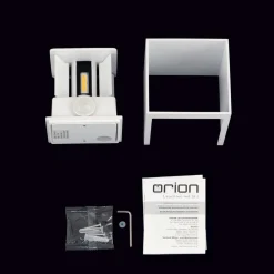 ORION Væglampe Med Sensor|Terrassebelysning > Udendørs væglampe Cube-S, hvid, metal, bevægelsessensor