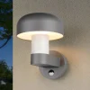 Trio Lighting Væglampe Med Sensor > Udendørs væglampe Fraser Sensor grå/betonlook, aluminium IP54 E27