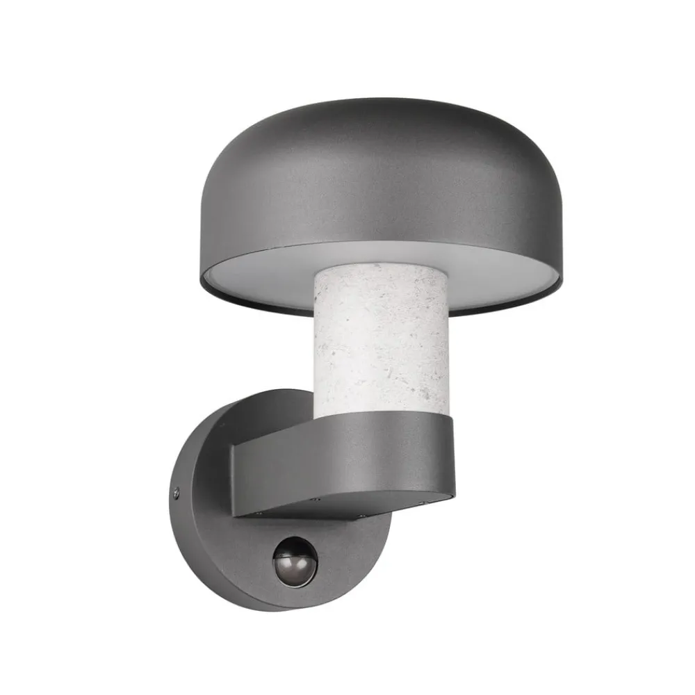 Trio Lighting Væglampe Med Sensor > Udendørs væglampe Fraser Sensor grå/betonlook, aluminium IP54 E27
