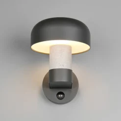 Trio Lighting Væglampe Med Sensor > Udendørs væglampe Fraser Sensor grå/betonlook, aluminium IP54 E27