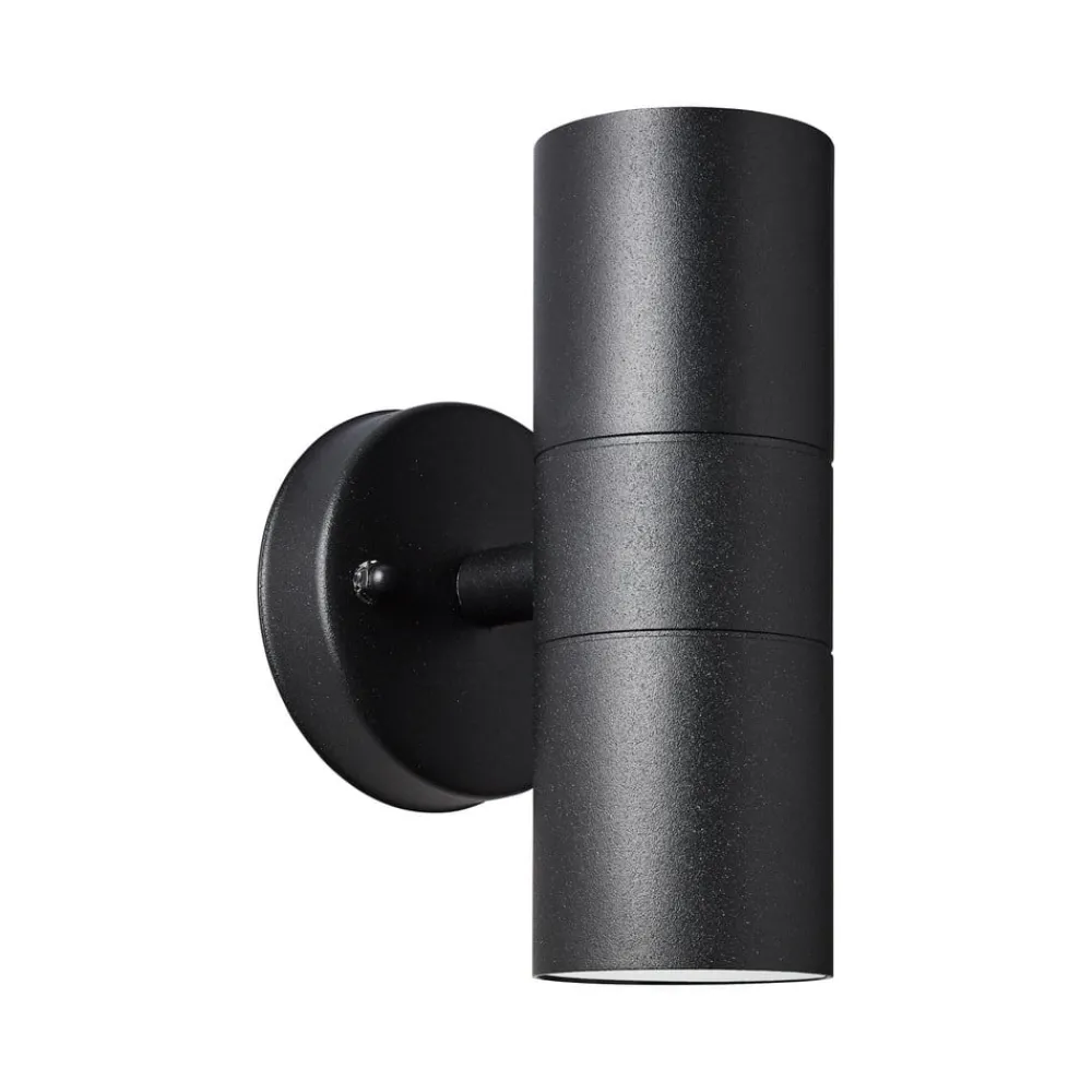 Udendørs Spot|Væglamper ^ Brilliant Udendørs væglampe Jandy up/down, sort, metal, glas, GU10