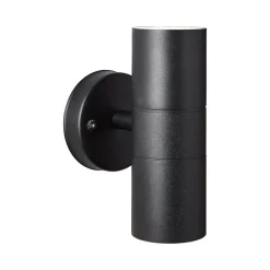 Udendørs Spot|Væglamper ^ Brilliant Udendørs væglampe Jandy up/down, sort, metal, glas, GU10