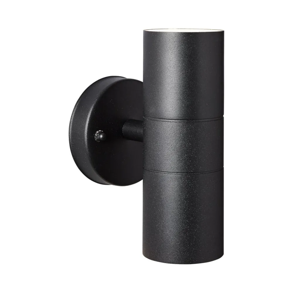 Udendørs Spot|Væglamper ^ Brilliant Udendørs væglampe Jandy up/down, sort, metal, glas, GU10