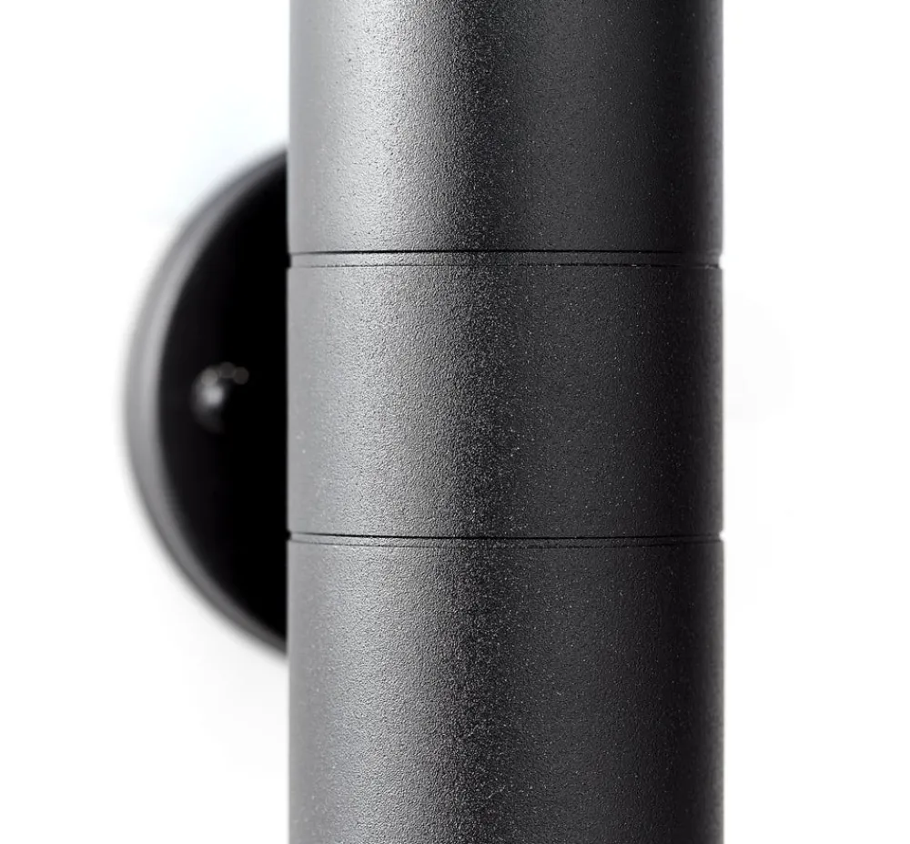 Udendørs Spot|Væglamper ^ Brilliant Udendørs væglampe Jandy up/down, sort, metal, glas, GU10