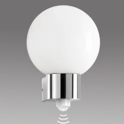 CMD Væglampe Med Sensor|Væglamper > Udendørs væglampe Kekoa, glas, stål, sensor, Ø 23 cm