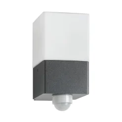 LCD Væglampe Med Sensor > Udendørs væglampe Linus, grafit, Sensor, stål, glas, E27