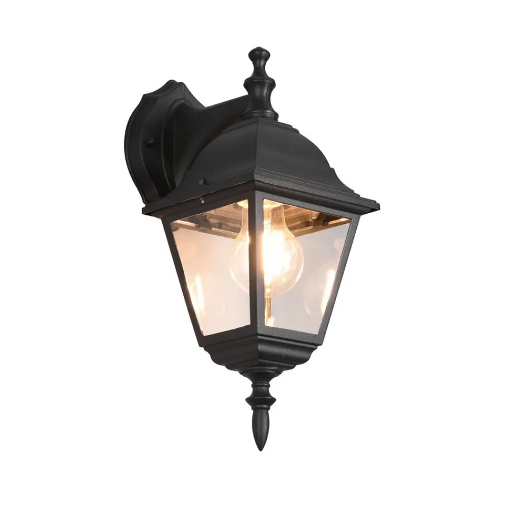 Trio Lighting Terrassebelysning > Udendørs væglampe Livenza, bundfatning, sort, aluminium