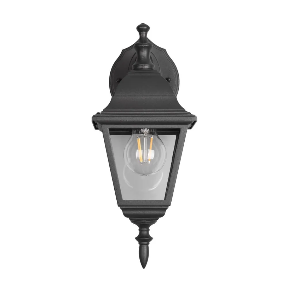 Trio Lighting Terrassebelysning > Udendørs væglampe Livenza, bundfatning, sort, aluminium