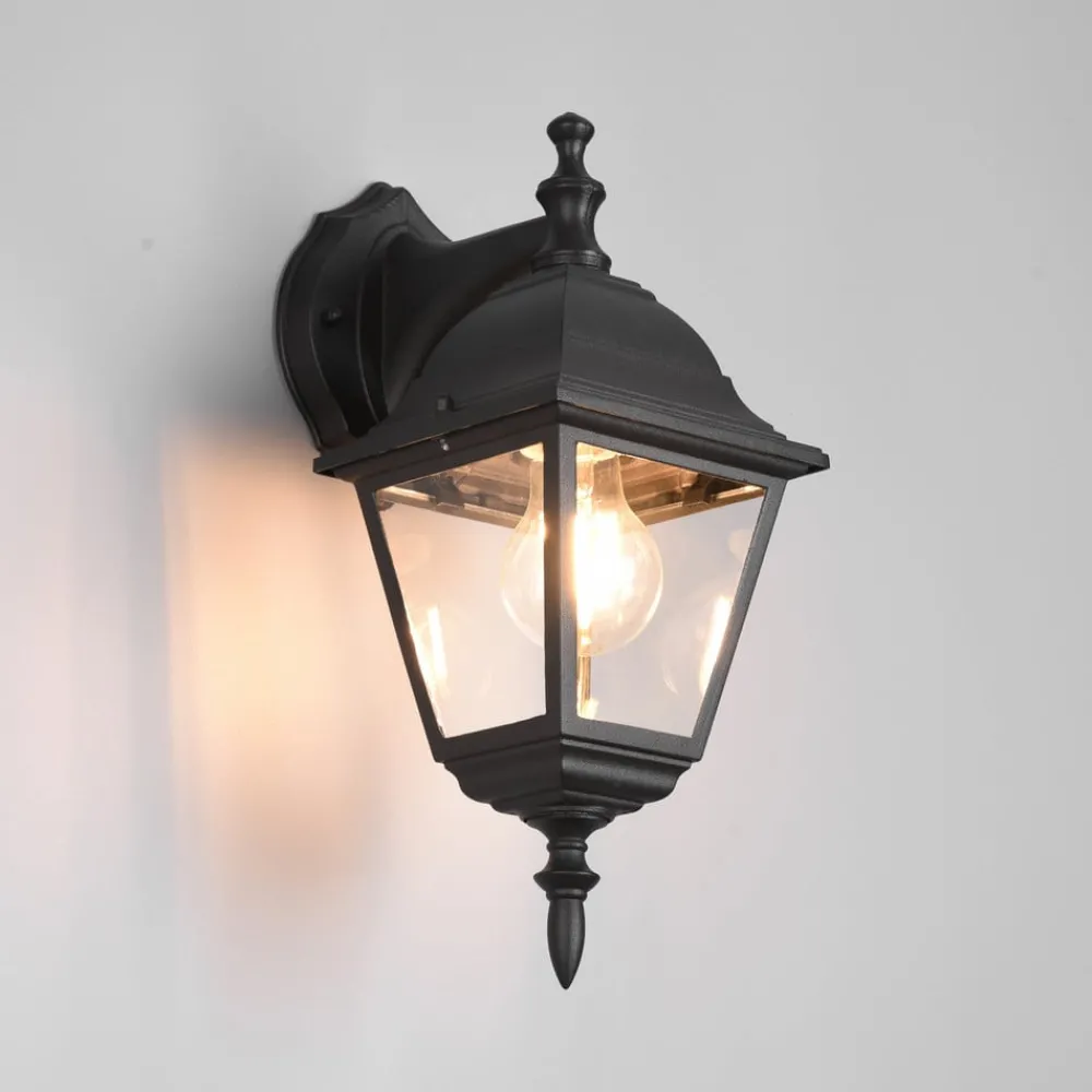 Trio Lighting Terrassebelysning > Udendørs væglampe Livenza, bundfatning, sort, aluminium