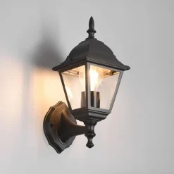 Trio Lighting Terrassebelysning|Væglamper > Udendørs væglampe Livenza, topfatning, sort, aluminium