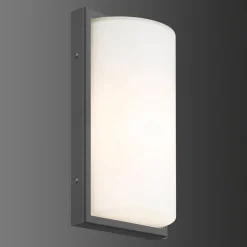 Væglampe Med Sensor ^ LCD 039 udendørs væglampe med bevægelsessensor, grafit