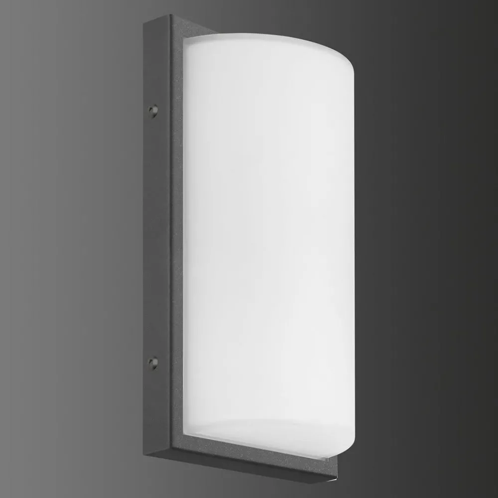 Væglampe Med Sensor ^ LCD 039 udendørs væglampe med bevægelsessensor, grafit
