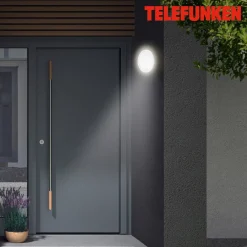 Telefunken Væglampe Med Sensor > Udendørs væglampe med sensor Nizza Ø 28cm hvid 4.000K