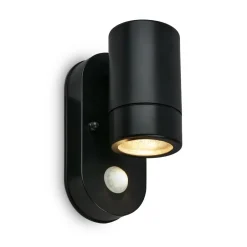 Briloner Væglampe Med Sensor > Udendørs væglampe med sensor 3789015, sort, plast, GU10