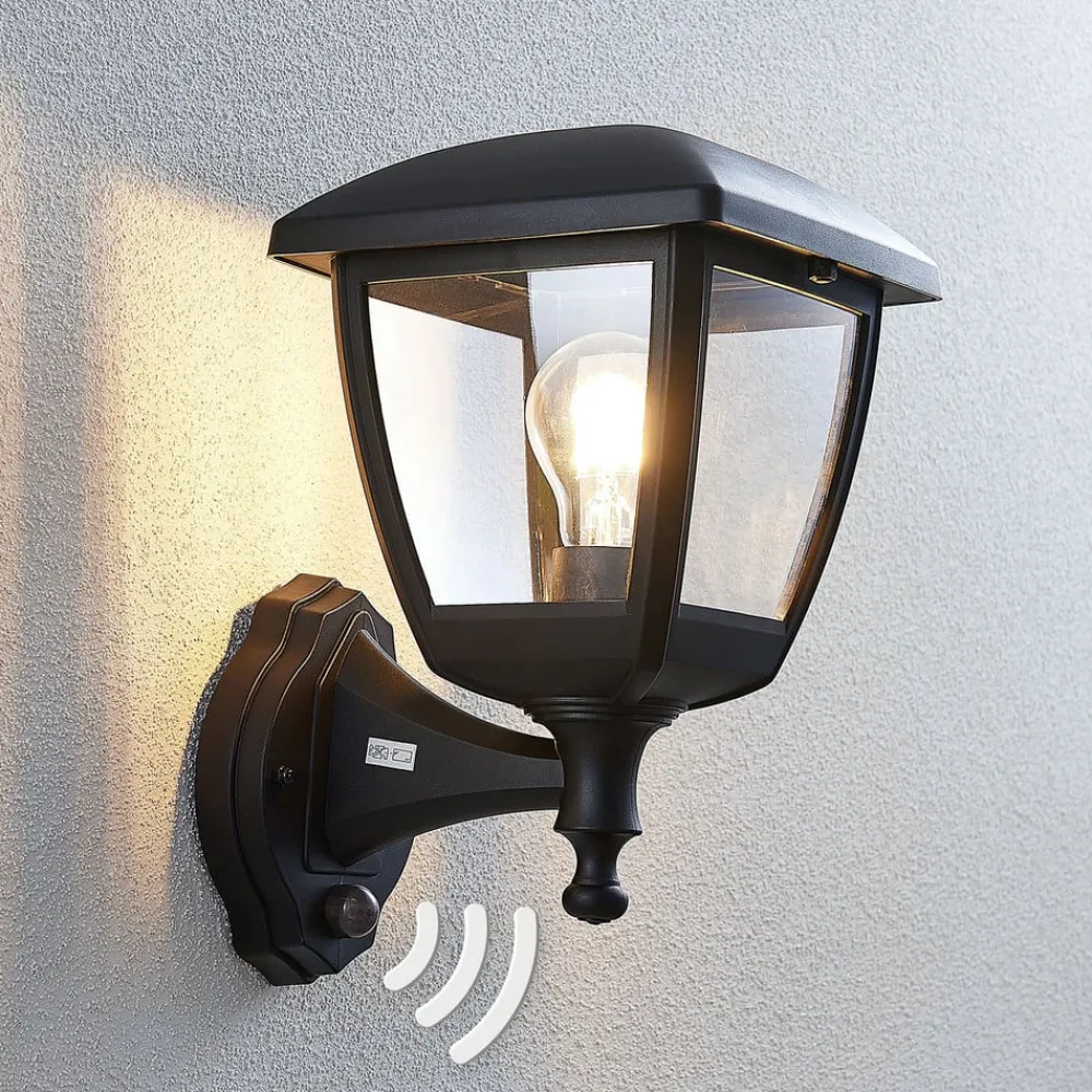 Væglampe Med Sensor|Væglamper ^ Lindby Udendørs væglanterne Acelya med bevægelsessensor