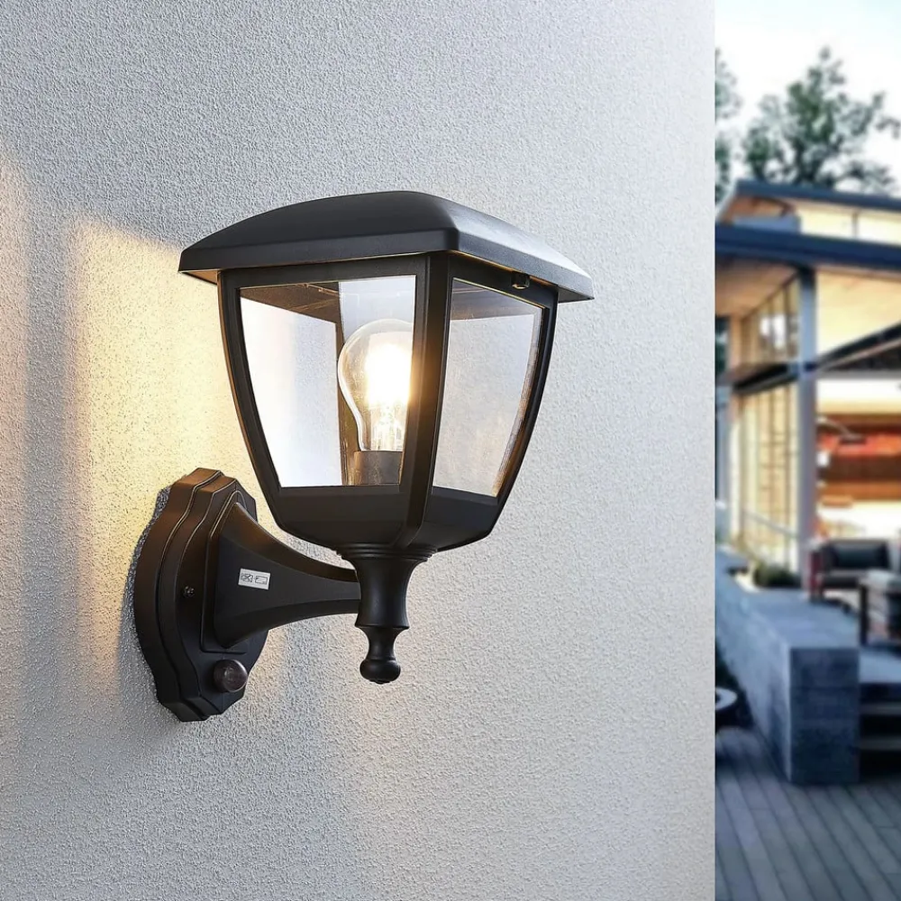 Væglampe Med Sensor|Væglamper ^ Lindby Udendørs væglanterne Acelya med bevægelsessensor